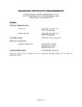 Insurance Certificate Requirements