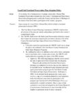 Local Unit Farmland Preservation Plan Adoption Policy