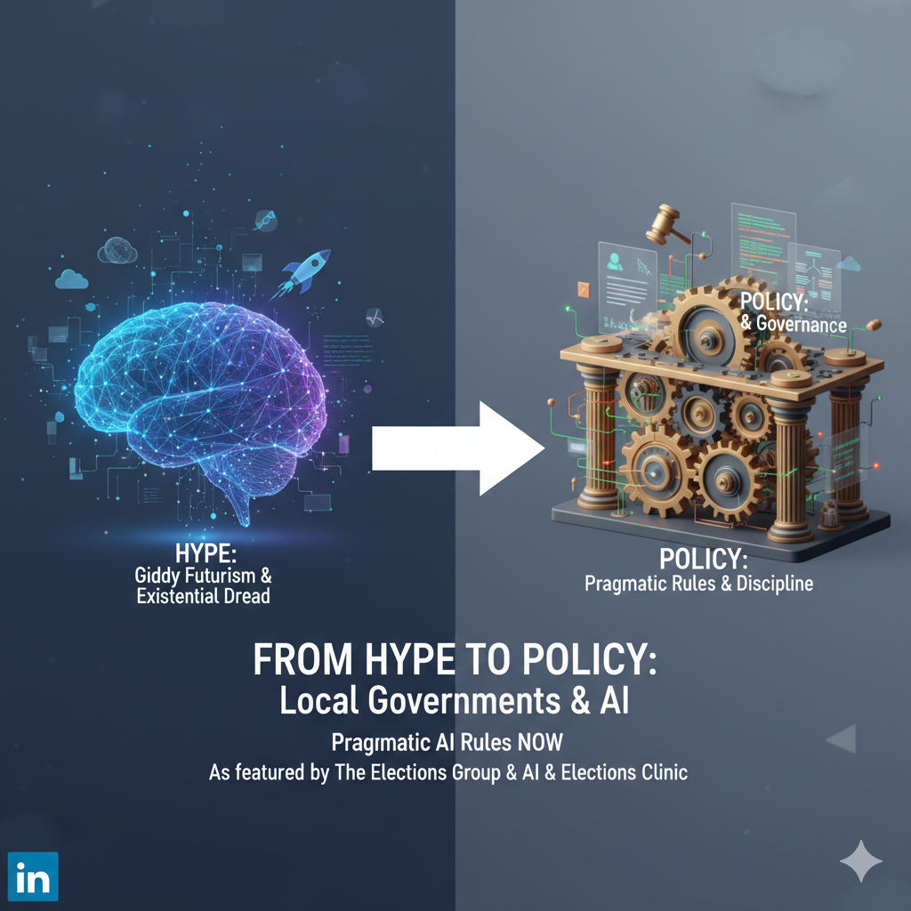 From hype to Policy AI panel title.